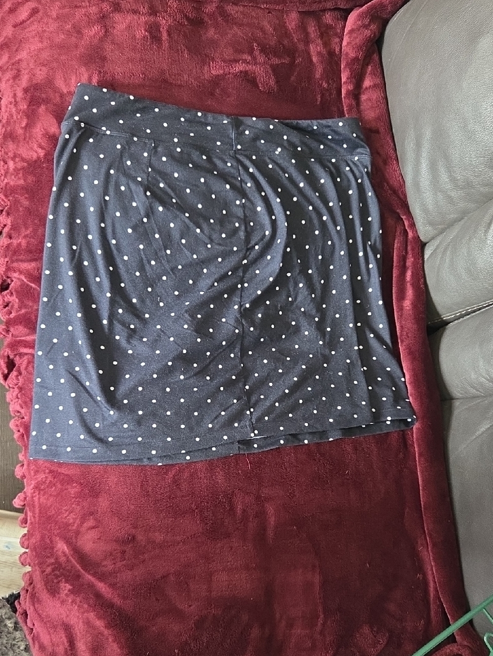 Navy Polka Dot Women's Skirt
